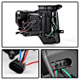 5077592 Driver and Passenger Side Halogen Headlight, With bulb(s) - Clear Lens Black Interior, Projector, C-Bar Halo