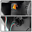 5077592 Driver and Passenger Side Halogen Headlight, With bulb(s) - Clear Lens Black Interior, Projector, C-Bar Halo