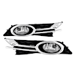 5077660 Front, Driver and Passenger Side Halogen Fog Light, With bulb(s)