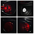 5077998 Driver and Passenger Side Halogen Tail Light, With bulb(s), Smoked Lens, Black Interior