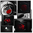 5077998 Driver and Passenger Side Halogen Tail Light, With bulb(s), Smoked Lens, Black Interior