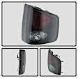 5078049 Driver and Passenger Side Halogen Tail Light, Without bulb(s), Smoked Lens, Black Interior