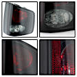 5078049 Driver and Passenger Side Halogen Tail Light, Without bulb(s), Smoked Lens, Black Interior