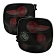 5078070 Driver and Passenger Side Halogen Tail Light, Without bulb(s), Smoked Lens, Black Interior, Stepside, Euro Series