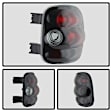 5078070 Driver and Passenger Side Halogen Tail Light, Without bulb(s), Smoked Lens, Black Interior, Stepside, Euro Series