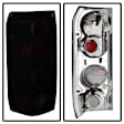 5078155 Driver and Passenger Side Halogen Tail Light, Without bulb(s), Smoked Lens, Black Interior, Euro Series