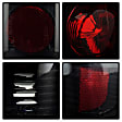 5078162 Driver and Passenger Side Halogen Tail Light, With bulb(s), Smoked Lens, Black Interior