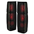 5078216 Driver and Passenger Side Halogen Tail Light, Without bulb(s), Smoked Lens, Black Interior, Euro Series