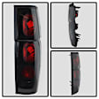 5078216 Driver and Passenger Side Halogen Tail Light, Without bulb(s), Smoked Lens, Black Interior, Euro Series
