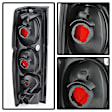 5078216 Driver and Passenger Side Halogen Tail Light, Without bulb(s), Smoked Lens, Black Interior, Euro Series