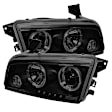 5078353 Driver and Passenger Side Halogen Headlight, With bulb(s), Smoked Lens, Black Interior, Signature Series