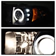 5078414 Driver and Passenger Side Halogen Headlight, With bulb(s), Smoked Lens, Black Interior, Signature Series