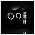 5078506 Driver and Passenger Side Halogen Headlight, With bulb(s), Smoked Lens, Black Interior, Signature Series