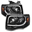 2009 Ford Expedition - Driver and Passenger Side Halogen Headlight, With bulb(s), Clear Lens, Black Interior, Signature Series