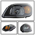 5079794 Driver and Passenger Side Halogen Headlight, Without bulb(s), Clear Lens, Black Interior, Xtune Series