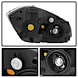 5079794 Driver and Passenger Side Halogen Headlight, Without bulb(s), Clear Lens, Black Interior, Xtune Series