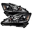 5080059 Driver and Passenger Side Halogen Headlight, With bulb(s), Clear Lens, Black Interior, Signature Series