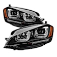 5080578 Driver and Passenger Side Halogen Headlight, With bulb(s), Clear Lens, Black Interior, Signature Series