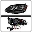 5080578 Driver and Passenger Side Halogen Headlight, With bulb(s), Clear Lens, Black Interior, Signature Series