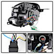 5080608 Driver and Passenger Side Halogen Headlight, With bulb(s), Clear Lens, Black Interior, Signature Series