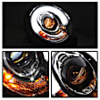 5080608 Driver and Passenger Side Halogen Headlight, With bulb(s), Clear Lens, Black Interior, Signature Series