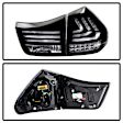 5080837 Driver and Passenger Side LED Tail Light, With bulb(s), Clear Lens, Black Interior