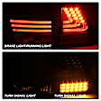 5080837 Driver and Passenger Side LED Tail Light, With bulb(s), Clear Lens, Black Interior