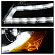 2009 Audi A4 - Driver and Passenger Side Halogen Headlight, With bulb(s),  Models Only; Not Compatible With Xenon/HID Model, Clear Lens, Black Interior, Signature Series