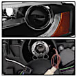 2009 Audi A4 - Driver and Passenger Side Halogen Headlight, With bulb(s),  Models Only; Not Compatible With Xenon/HID Model, Clear Lens, Black Interior, Signature Series