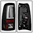 2004 GMC Sierra 1500 - Driver and Passenger Side LED Tail Light, With bulb(s), Clear Lens, Black Interior, Fleetside, LED Series