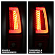2004 GMC Sierra 1500 - Driver and Passenger Side LED Tail Light, With bulb(s), Clear Lens, Black Interior, Fleetside, LED Series