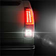 5081872 Driver and Passenger Side LED Tail Light, With bulb(s), Red & Clear Lens, Chrome Interior, Fleetside, LED Series