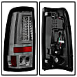 5081896 Driver and Passenger Side LED Tail Light, With bulb(s), Smoked Lens, Black Interior, Fleetside