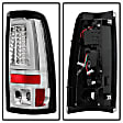 5081902 Driver and Passenger Side LED Tail Light, With bulb(s), Clear Lens, Chrome Interior, Fleetside