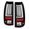 5081919 Driver and Passenger Side LED Tail Light, With bulb(s), Clear Lens, Black Interior, Fleetside