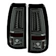 5081940 Driver and Passenger Side LED Tail Light, With bulb(s), Smoked Lens, Black Interior, Fleetside