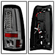5081940 Driver and Passenger Side LED Tail Light, With bulb(s), Smoked Lens, Black Interior, Fleetside