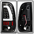 5082084 Driver and Passenger Side LED Tail Light, With bulb(s), Clear Lens, Black Interior, Fleetside, Xtune Series