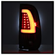 5082084 Driver and Passenger Side LED Tail Light, With bulb(s), Clear Lens, Black Interior, Fleetside, Xtune Series