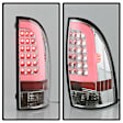 5082114 Driver and Passenger Side LED Tail Light, With bulb(s), Clear Lens, Chrome Interior