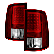 5082213 Driver and Passenger Side Halogen Tail Light, With bulb(s), Clear & Red Lens, Xtune Series