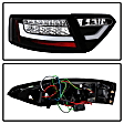 5082275 Driver and Passenger Side Halogen Tail Light, With bulb(s), Clear Lens, Black Interior
