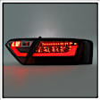 5082275 Driver and Passenger Side Halogen Tail Light, With bulb(s), Clear Lens, Black Interior