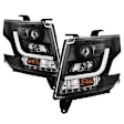 2016 Chevrolet Suburban 3500 HD - Driver and Passenger Side Halogen Headlight, With bulb(s), Clear Lens, Black Interior, Signature Series