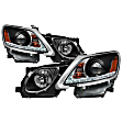 5082800 Driver and Passenger Side Halogen Headlight, Without bulb(s), Clear Lens, Black Interior, Signature Series