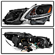 5082800 Driver and Passenger Side Halogen Headlight, Without bulb(s), Clear Lens, Black Interior, Signature Series