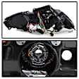 5082800 Driver and Passenger Side Halogen Headlight, Without bulb(s), Clear Lens, Black Interior, Signature Series