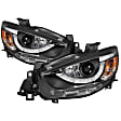 5083319 Driver and Passenger Side Halogen Headlight, With bulb(s), Clear Lens, Black Interior, Signature Series