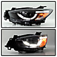 5083319 Driver and Passenger Side Halogen Headlight, With bulb(s), Clear Lens, Black Interior, Signature Series