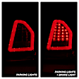 5083364 Driver and Passenger Side LED Tail Light, With bulb(s), Clear & Red Lens